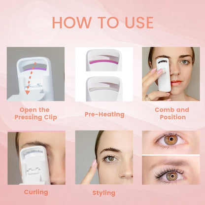 ✨Heated Eyelash Curler For Long-Lasting Natural Curls (Copy)