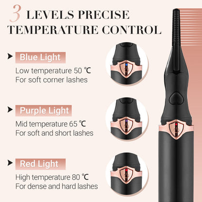 ✨Heated Eyelash Curler For Long-Lasting Natural Curls