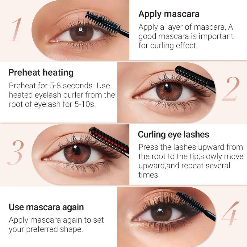 ✨Heated Eyelash Curler For Long-Lasting Natural Curls