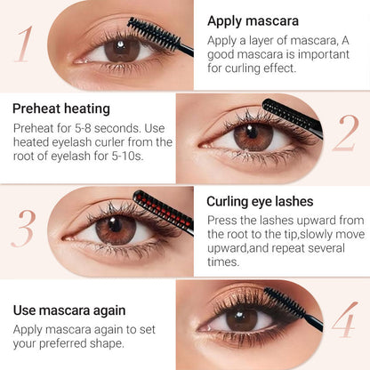 ✨Heated Eyelash Curler For Long-Lasting Natural Curls